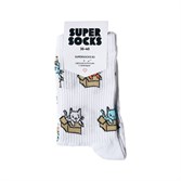 Носки SUPER SOCKS Котик в коробке (Размер носков 35-40, ЦВЕТ Белый ) - фото 14846