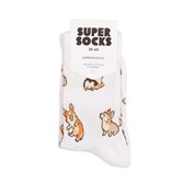 Носки SUPER SOCKS Корги ((35-40), Белый ) - фото 14858