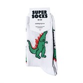 Носки SUPER SOCKS Годзилла (Размер носков 40-45, ЦВЕТ Белый ) - фото 14863