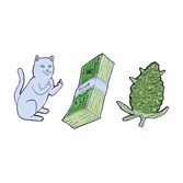 Значок Ripndip Pu$$y, Money, Weed Pin (set of 3) - фото 15163
