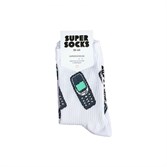 Носки SUPER SOCKS Мобильный 3310 Паттерн (Размер носков 40-45, ЦВЕТ Белый ) - фото 16432