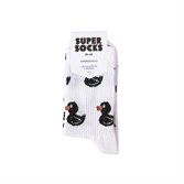 Носки SUPER SOCKS Чёрные Утята Паттерн (Размер носков 35-40, ЦВЕТ Белый ) - фото 16436