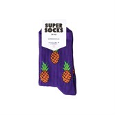 Носки SUPER SOCKS Ананас Паттерн (Размер носков 35-40, ЦВЕТ Фиолетовый ) - фото 16453