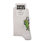 Носки SUPER SOCKS Динокот (Размер носков 35-40, ЦВЕТ Белый ) - фото 16458