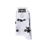 Носки SUPER SOCKS Летучие Мыши Паттерн (Размер носков 35-40, ЦВЕТ Белый ) - фото 16463