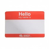 Стикер Hello My Name Is 8x12 см. - фото 16567
