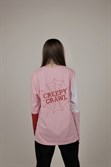 Лонгслив Creepy Crawl лого нью розовый - фото 17003