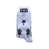 Носки SUPER SOCKS Черные Котики (Размер носков 35-40, ЦВЕТ Белый ) - фото 17056