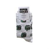 Носки SUPER SOCKS Лягушонок Пепе 2019 (35-40, Белый ) - фото 17067