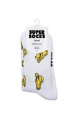 Носки SUPER SOCKS Потёкший Смайлик (Размер носков 40-45, ЦВЕТ Белый ) - фото 17079