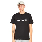 Carhartt WIP Футболка S/S Script T-Shirt BLACK / WHITE. - фото 17731
