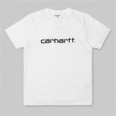 Carhartt WIP Футболка S/S Script T-Shirt WHITE / BLACK. - фото 17734