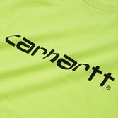 Carhartt WIP Футболка S/S Script T-Shirt LIME / BLACK. - фото 17737