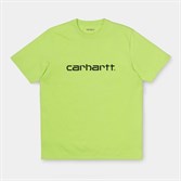 Carhartt WIP Футболка S/S Script T-Shirt LIME / BLACK. - фото 17738