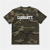 Carhartt WIP Футболка S/S College T-Shirt CAMO LAUREL / WHITE. - фото 17750