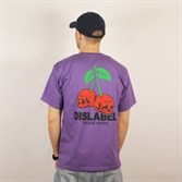 Футболка Dislabel Cherry Skull фиолетовая - фото 19198