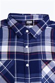 Рубашка URBAN CLASSICS Check Shirt Indigo/White/Red/Goldenoak - фото 21159