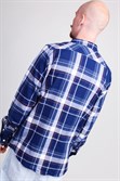 Рубашка URBAN CLASSICS Check Shirt Indigo/White/Red/Goldenoak - фото 21162