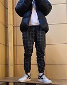 БИЧ Клетчатые штаны black - фото 27012