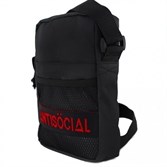 Cумка ANTISOCIAL MESSENGER BAG (BLACK-RED) - фото 32026