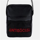 Cумка ANTISOCIAL MESSENGER BAG (BLACK-RED) - фото 32027