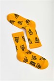 Носки SUPER SOCKS Тигры паттерн, горчичный - фото 33813