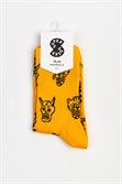 Носки SUPER SOCKS Тигры паттерн, горчичный - фото 33814