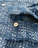 Джинсовая рубашка "SoWhat?" с рваным низом - фото 33991