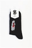 Носки SUPER SOCKS Valentine паттерн, черный - фото 34175