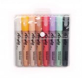 Fat&Skinny PASTEL 8 шт набор маркеров акриловых двусторонних - фото 34227