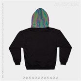 Худи КУЛЬТУРА oversize  "Rainbow reflective", черный - фото 35416