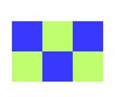 Стикер Police шашки / салатовый синий 8x12 см. - фото 36193