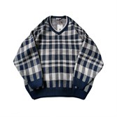 Джемпер БИЧ в клетку синий - фото 37927