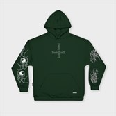 Худи КУЛЬТУРА oversize  "Dark cult",  зеленый - фото 38298