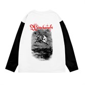 Лонгслив ATF с черным рукавом Wichcraft/Mistery белый - фото 38567