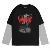 Лонгслив с двойным рукавом ATF Witchcraft/Fire Черный/Серый - фото 39358