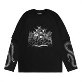 Лонгслив с двойным рукавом ATF Bones Черный/Черный - фото 39417