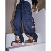 Широкие карго джинсы Sowhat / темно-синий - фото 39797