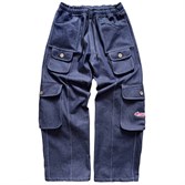 Широкие карго джинсы Sowhat / темно-синий - фото 39798