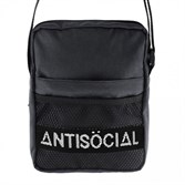 Сумка Anti Social черная messenger bag (black-white) - фото 40547
