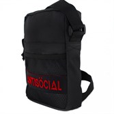 Сумка Anti Social черная messenger bag (black-red) - фото 40560
