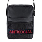 Сумка Anti Social черная messenger bag (black-red) - фото 40565