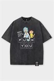 Футболка SHMOT "RICK & MORTY", GARMENT DYE черный - фото 45240