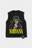 Майка  SHMOT "NIRVANA", GARMENT DYE черный - фото 48182