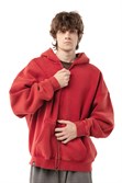 Зип-худи Бордшоп1 washed утепленный красный - фото 50074