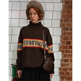 БИЧ Джемпер с горлом шоколад - фото 50343