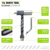 Скейт ключ PRIME8 #1 Skate tool, Black - фото 50778