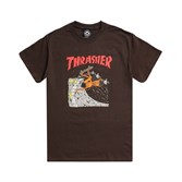 Thrasher футболка NECKFACE INVERT S/S brown - фото 8149